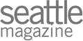 The image contains the logo for "Seattle Magazine" displayed in a gray font.